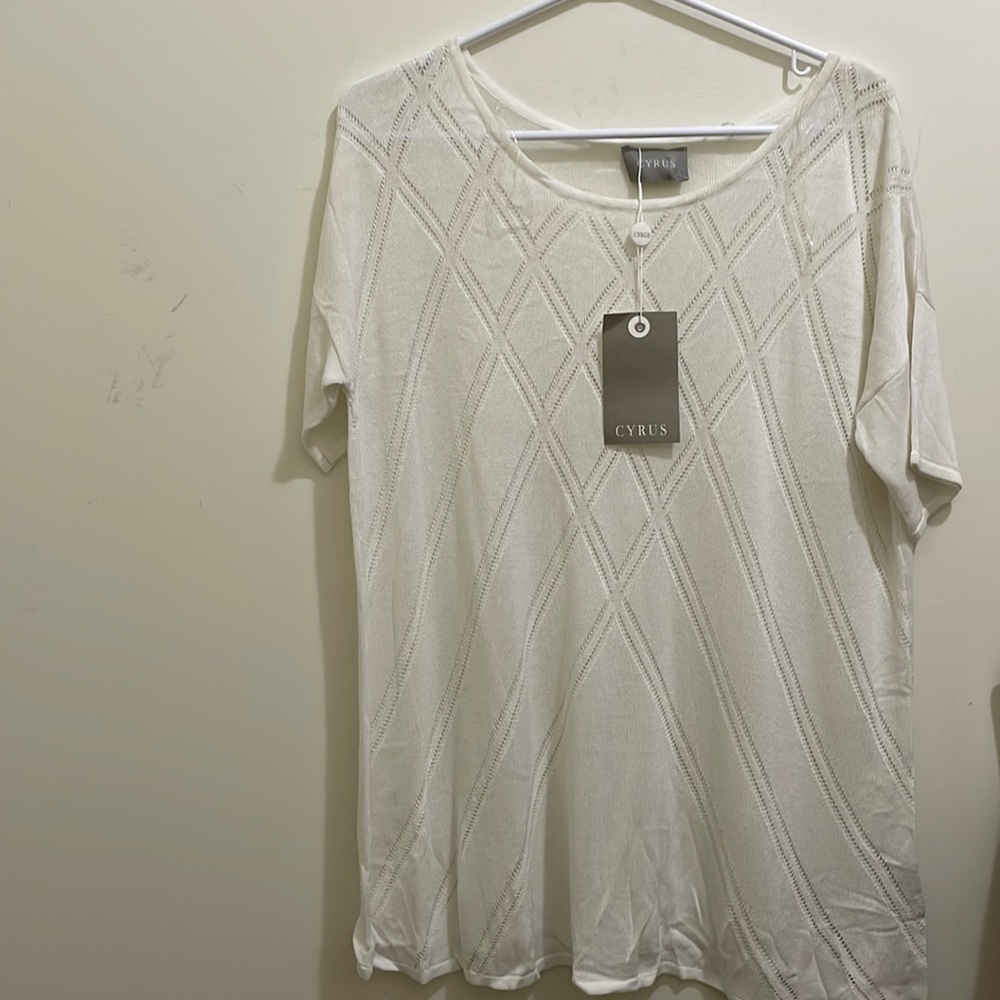 Cyrus white sweater (sz l)